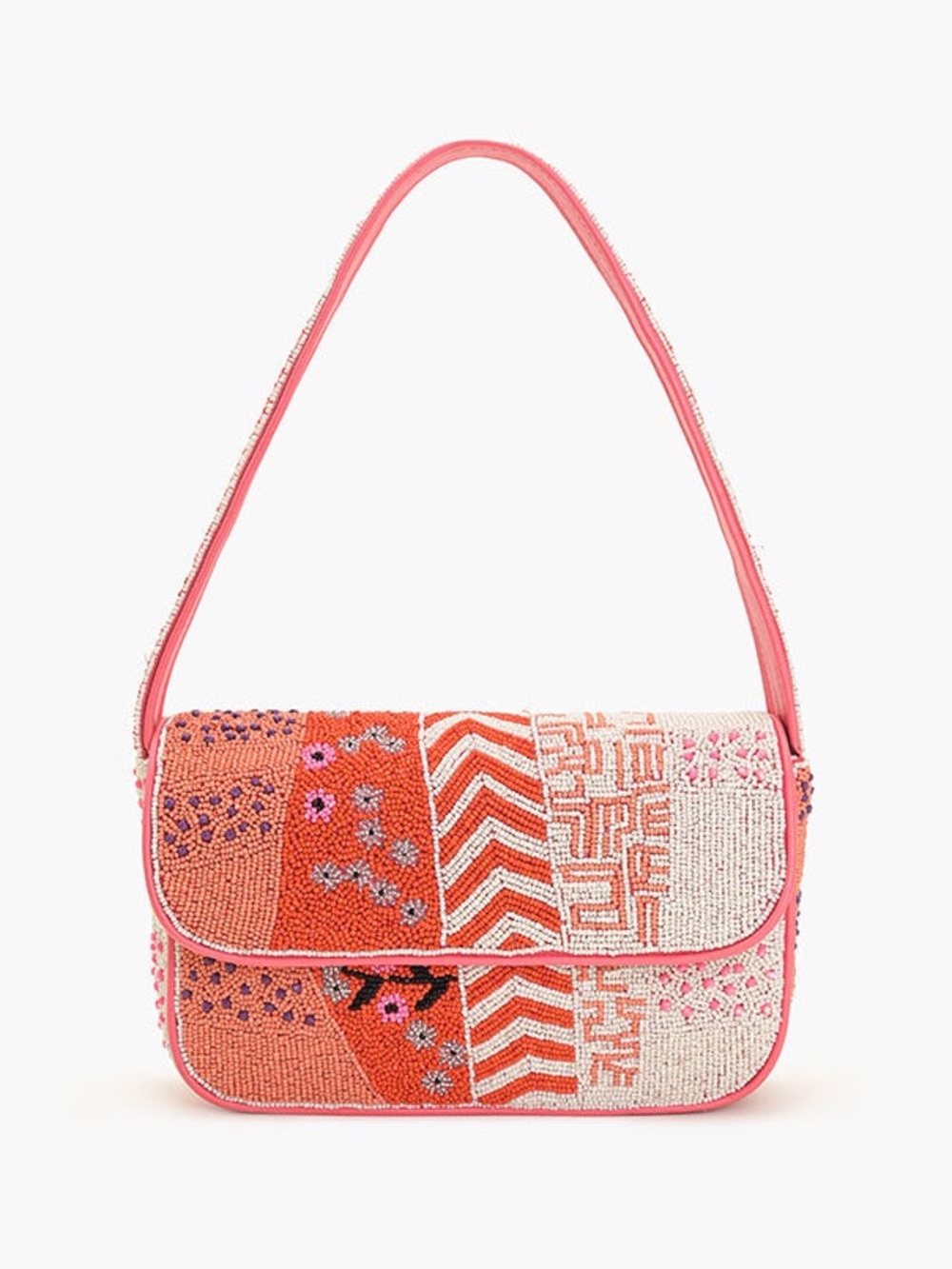 America & Beyond Tigerlily Beaded Shoulder Bag